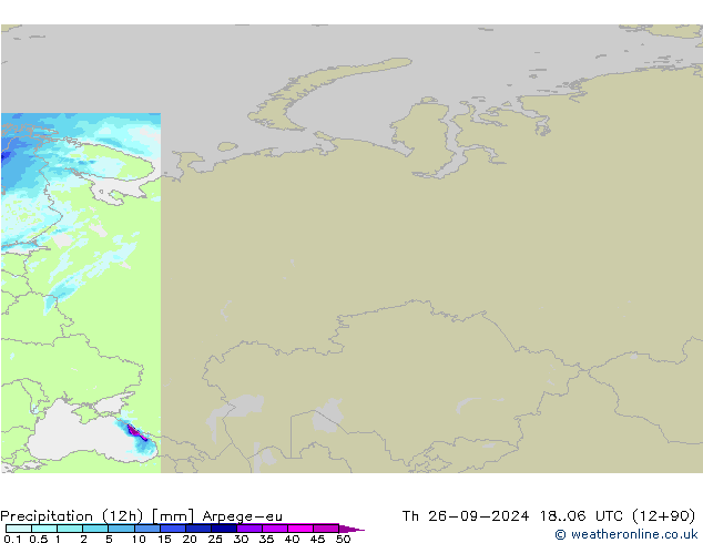 Nied. akkumuliert (12Std) Arpege-eu Do 26.09.2024 06 UTC