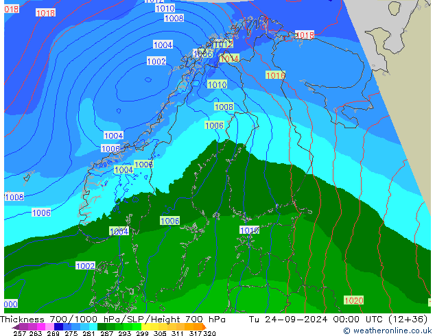 Thck 700-1000 hPa Arpege-eu mar 24.09.2024 00 UTC