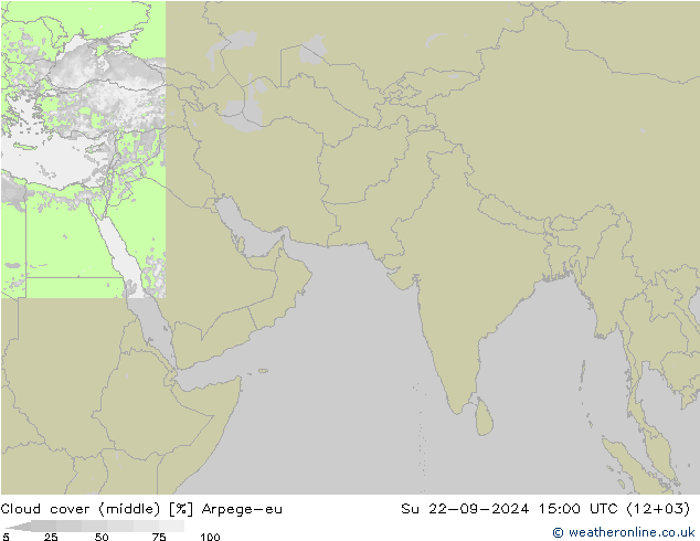 облака (средний) Arpege-eu Вс 22.09.2024 15 UTC