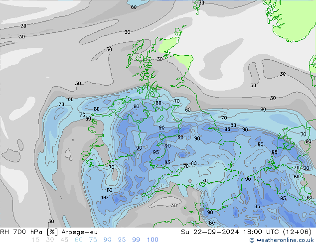 700 hPa Nispi Nem Arpege-eu Paz 22.09.2024 18 UTC