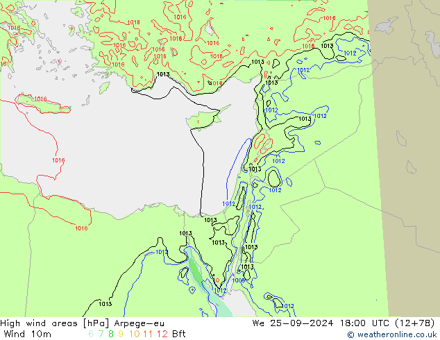 Izotacha Arpege-eu śro. 25.09.2024 18 UTC