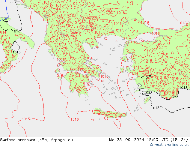 pression de l'air Arpege-eu lun 23.09.2024 18 UTC