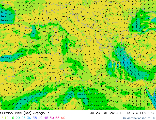  10 m Arpege-eu  23.09.2024 00 UTC