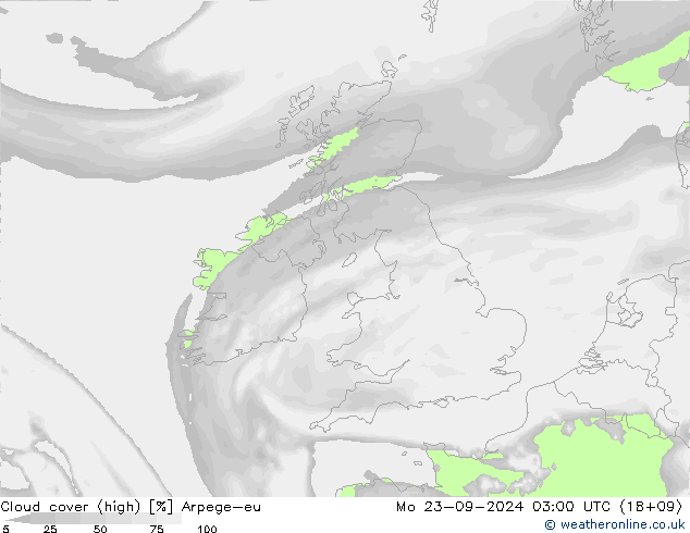 облака (средний) Arpege-eu пн 23.09.2024 03 UTC