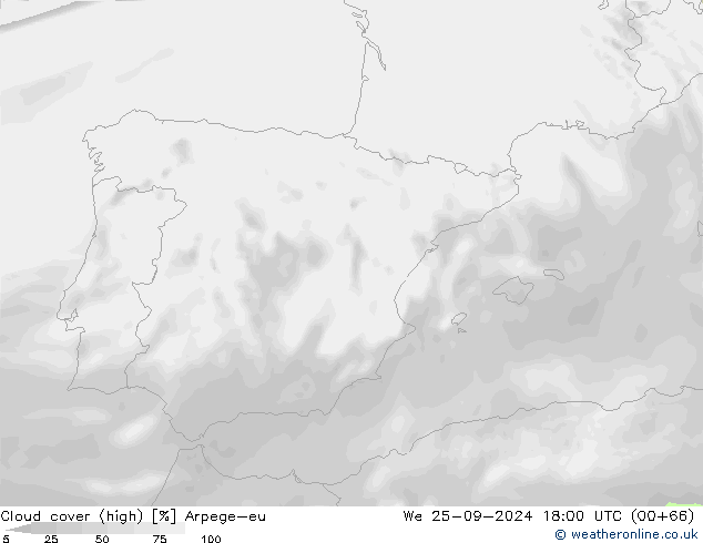 Nubes altas Arpege-eu mié 25.09.2024 18 UTC