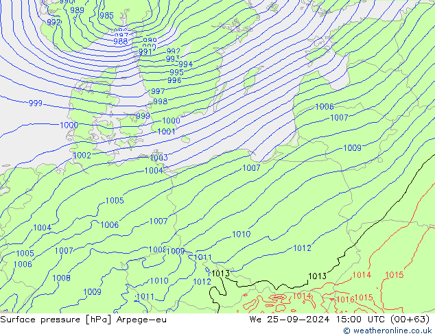 ciśnienie Arpege-eu śro. 25.09.2024 15 UTC