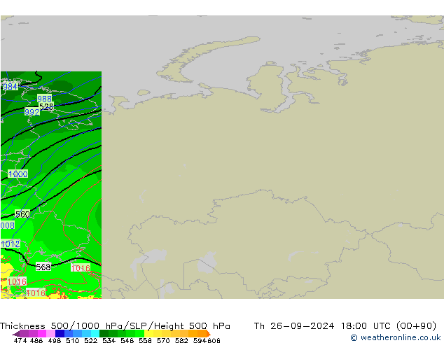 Thck 500-1000hPa Arpege-eu jeu 26.09.2024 18 UTC