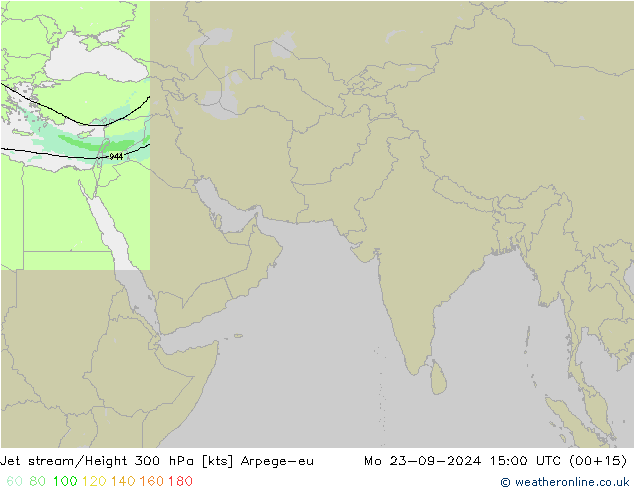 Jet stream Arpege-eu Seg 23.09.2024 15 UTC