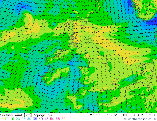  10 m Arpege-eu  25.09.2024 15 UTC
