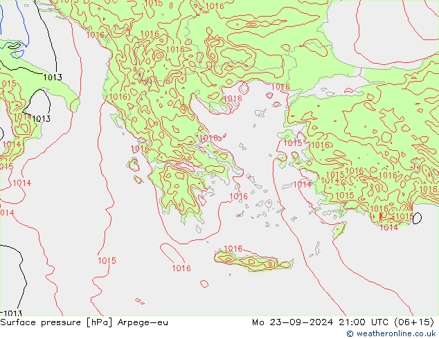 Luchtdruk (Grond) Arpege-eu ma 23.09.2024 21 UTC