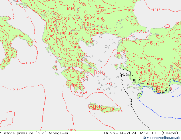 pressão do solo Arpege-eu Qui 26.09.2024 03 UTC