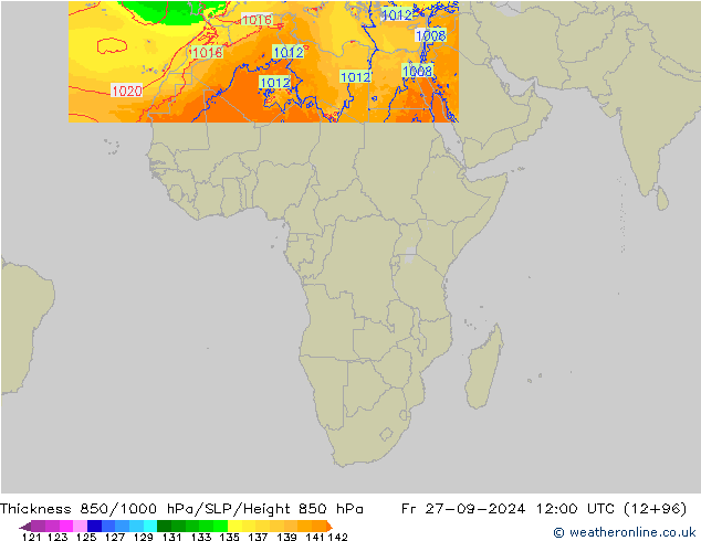 Thck 850-1000 hPa Arpege-eu Fr 27.09.2024 12 UTC