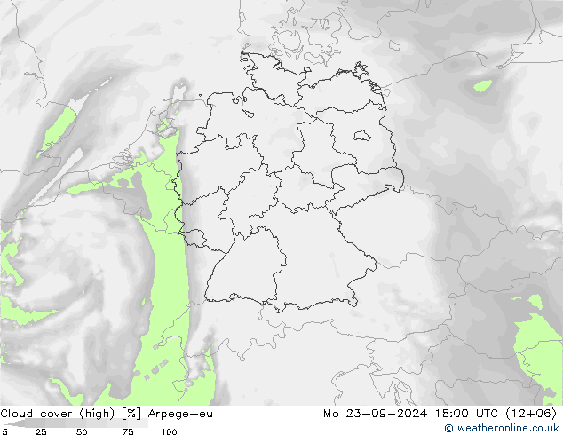 Nubes altas Arpege-eu lun 23.09.2024 18 UTC