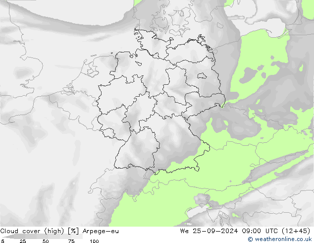 Nubi alte Arpege-eu mer 25.09.2024 09 UTC