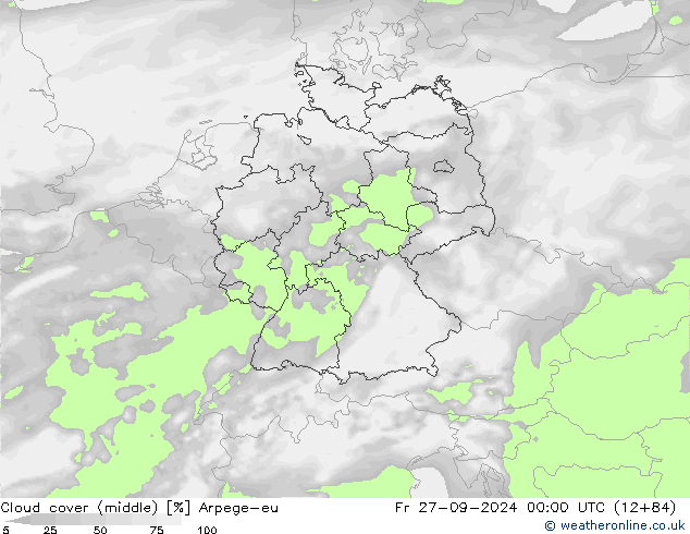 Bulutlar (orta) Arpege-eu Cu 27.09.2024 00 UTC