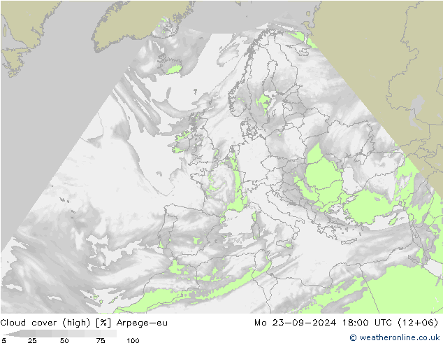 Wolken (hohe) Arpege-eu Mo 23.09.2024 18 UTC