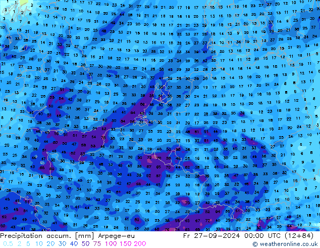 Nied. akkumuliert Arpege-eu Fr 27.09.2024 00 UTC