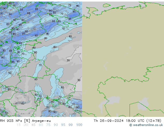 925 hPa Nispi Nem Arpege-eu Per 26.09.2024 18 UTC