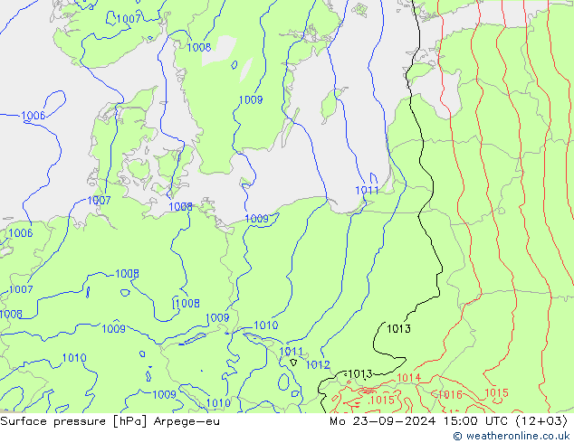 Bodendruck Arpege-eu Mo 23.09.2024 15 UTC