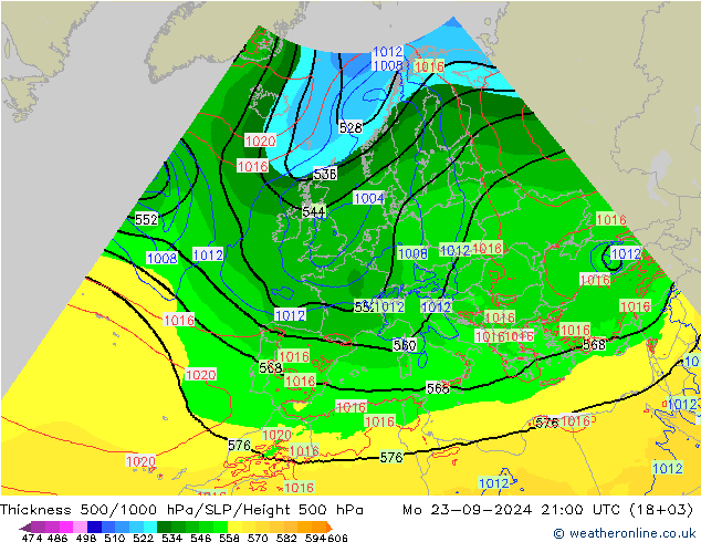 Thck 500-1000hPa Arpege-eu Seg 23.09.2024 21 UTC