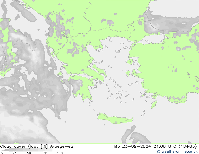 Nubi basse Arpege-eu lun 23.09.2024 21 UTC