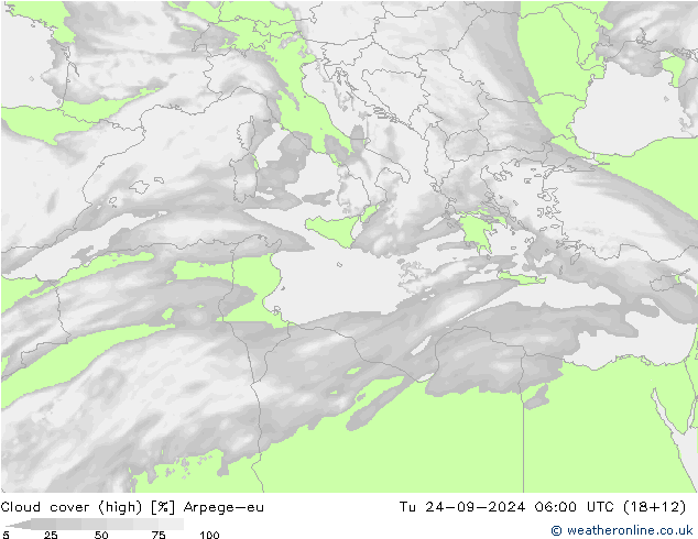 Nubes altas Arpege-eu mar 24.09.2024 06 UTC