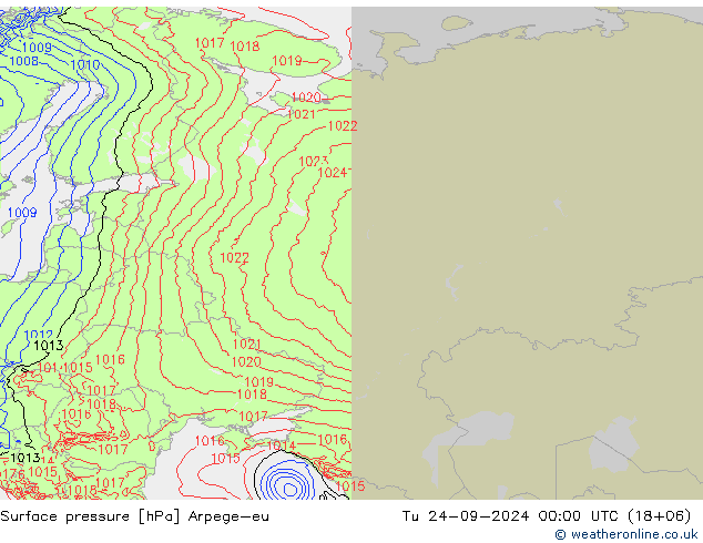 pressão do solo Arpege-eu Ter 24.09.2024 00 UTC