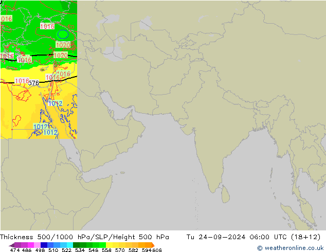 Thck 500-1000hPa Arpege-eu Tu 24.09.2024 06 UTC