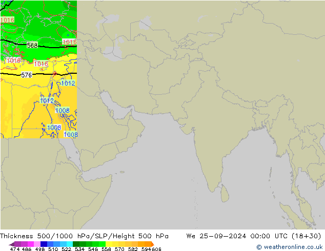 Thck 500-1000hPa Arpege-eu  25.09.2024 00 UTC