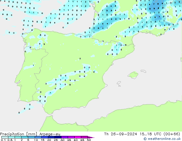 Yağış Arpege-eu Per 26.09.2024 18 UTC