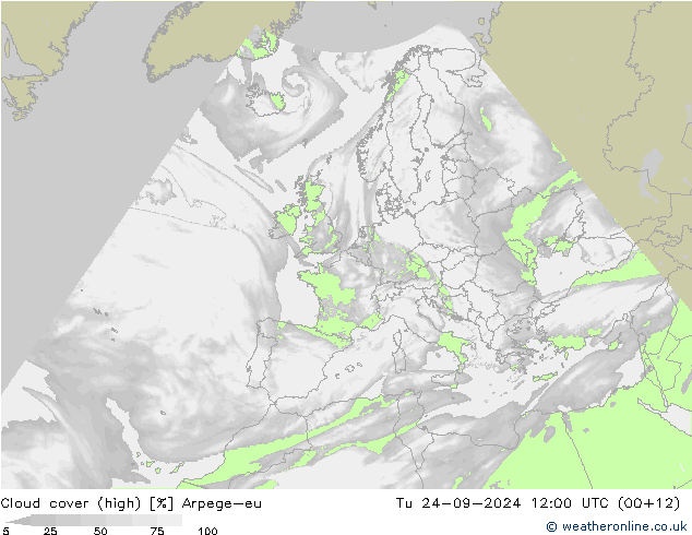 облака (средний) Arpege-eu вт 24.09.2024 12 UTC