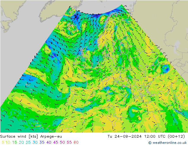 Bodenwind Arpege-eu Di 24.09.2024 12 UTC