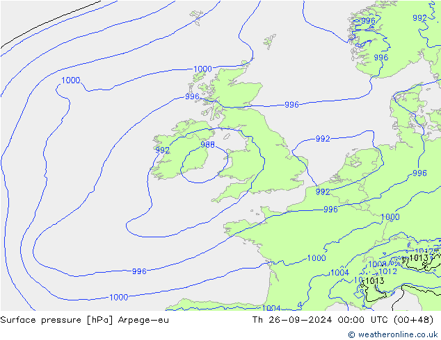 ciśnienie Arpege-eu czw. 26.09.2024 00 UTC