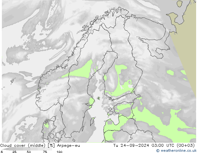 zachmurzenie (środk.) Arpege-eu wto. 24.09.2024 03 UTC