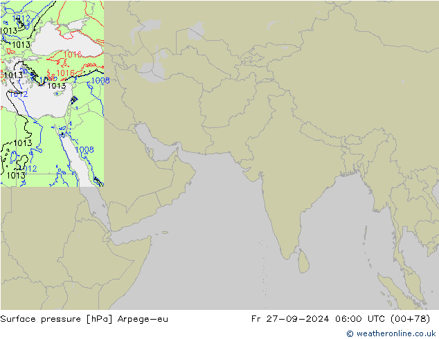 Yer basıncı Arpege-eu Cu 27.09.2024 06 UTC