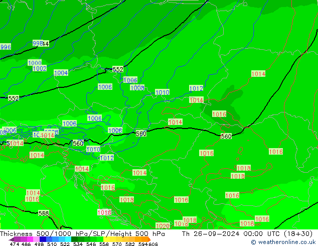 Thck 500-1000hPa Arpege-eu jeu 26.09.2024 00 UTC