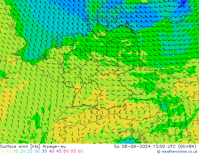 Bodenwind Arpege-eu Sa 28.09.2024 12 UTC