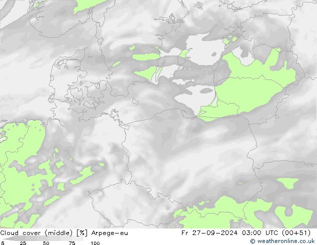 Bewolking (Middelb.) Arpege-eu vr 27.09.2024 03 UTC