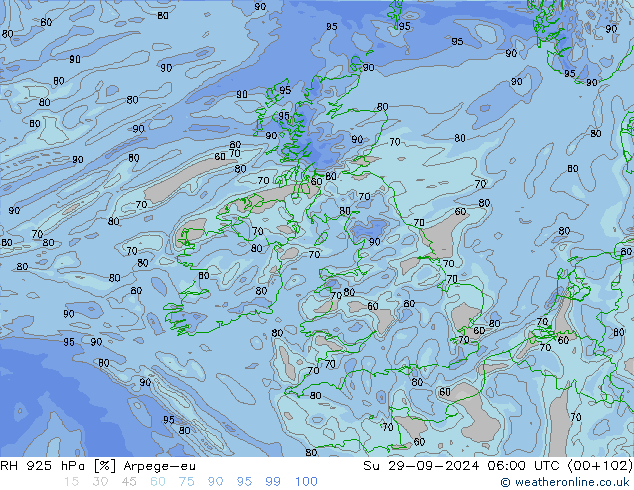 RV 925 hPa Arpege-eu zo 29.09.2024 06 UTC