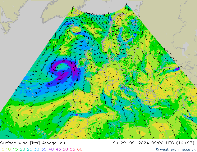  10 m Arpege-eu  29.09.2024 09 UTC