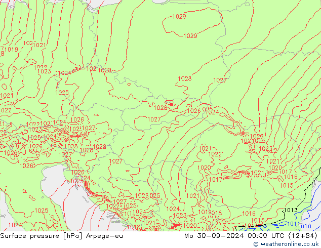 ciśnienie Arpege-eu pon. 30.09.2024 00 UTC