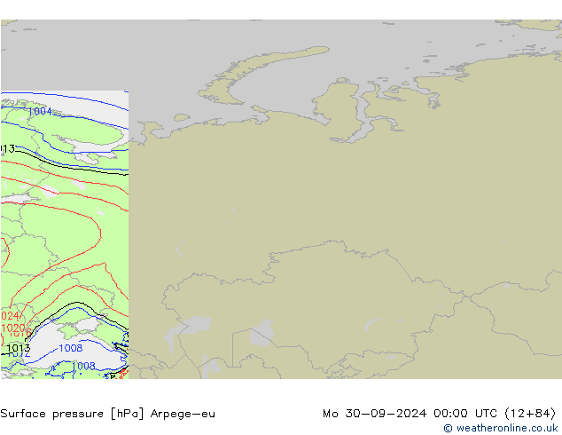 Luchtdruk (Grond) Arpege-eu ma 30.09.2024 00 UTC