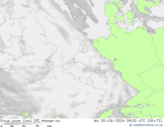 云 (低) Arpege-eu 星期一 30.09.2024 06 UTC