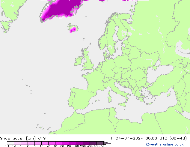 Totale sneeuw CFS do 04.07.2024 00 UTC