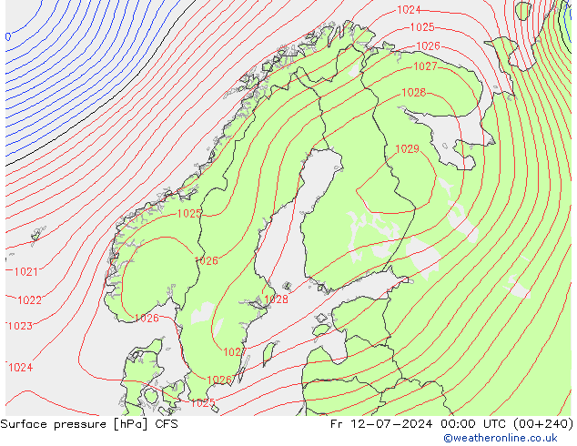 地面气压 CFS 星期五 12.07.2024 00 UTC