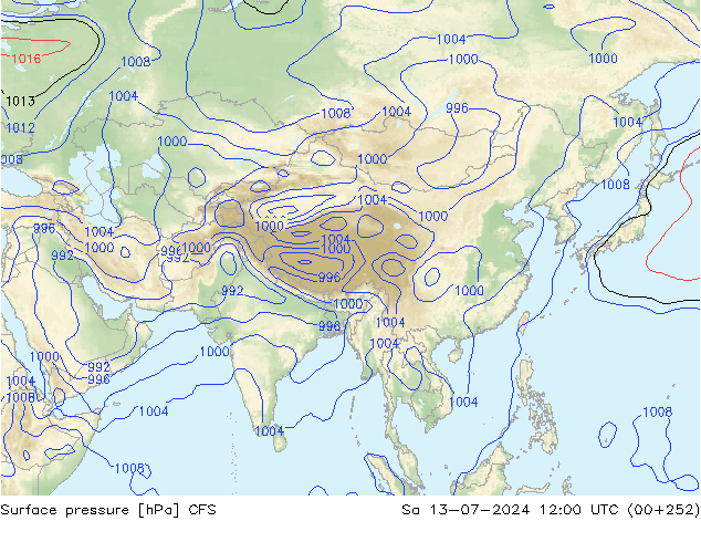 Luchtdruk (Grond) CFS za 13.07.2024 12 UTC