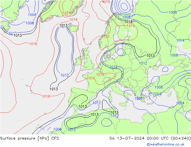 Luchtdruk (Grond) CFS za 13.07.2024 00 UTC