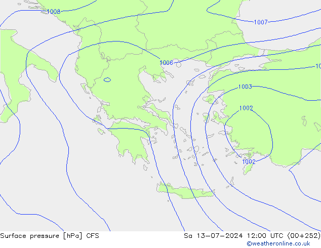 Luchtdruk (Grond) CFS za 13.07.2024 12 UTC