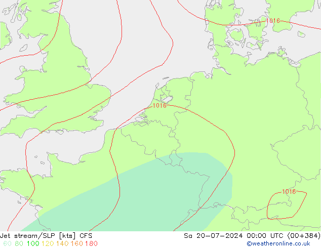 高速氣流/地面气压 CFS 星期六 20.07.2024 00 UTC