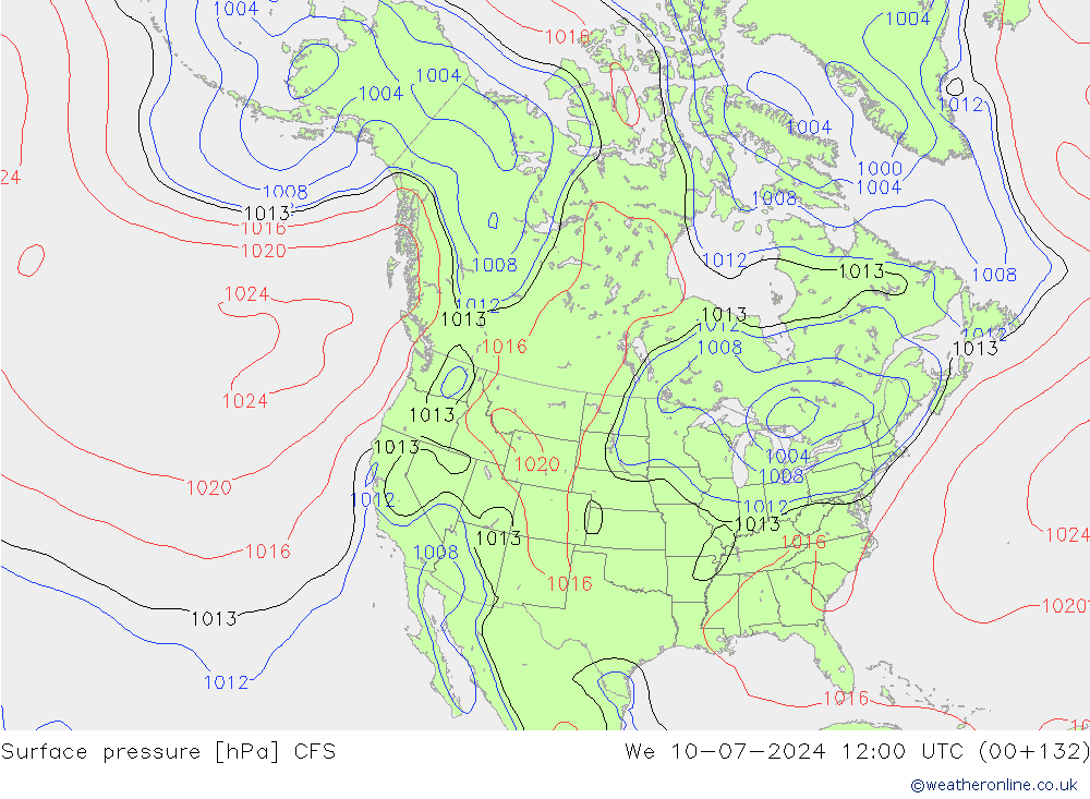 Luchtdruk (Grond) CFS wo 10.07.2024 12 UTC